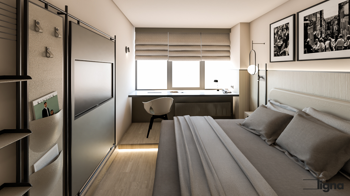 Urban-business-hotel-Standard Room_Bed-ligna-group_02